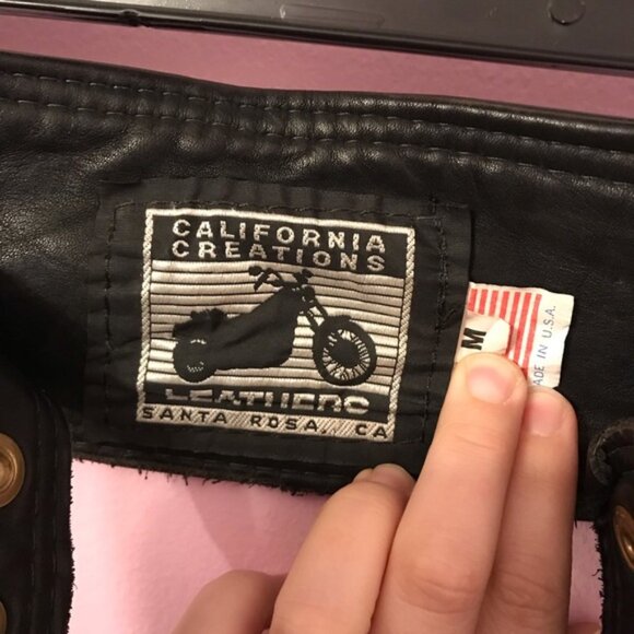 California Creations Leather Made in the USA Motorcycle Chaps size medium - Picture 3 of 10